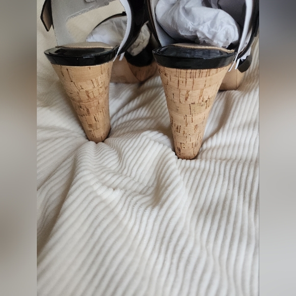 Lauren Ralph Lauren NIB Soffia Nappa Black Leather Sandals Heels sz 9 New In Box - Picture 11 of 14